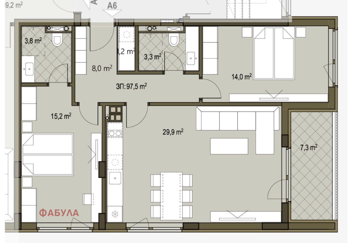 Продава 3-СТАЕН, гр. София, Овча купел, снимка 4 - Апартаменти - 55578170