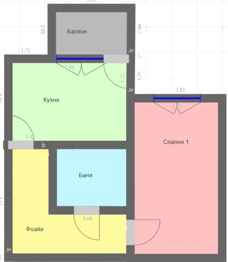 À vendre  1 chambre Stara Zagora , Samara 3 , 40 m² | 78869213 - image [2]