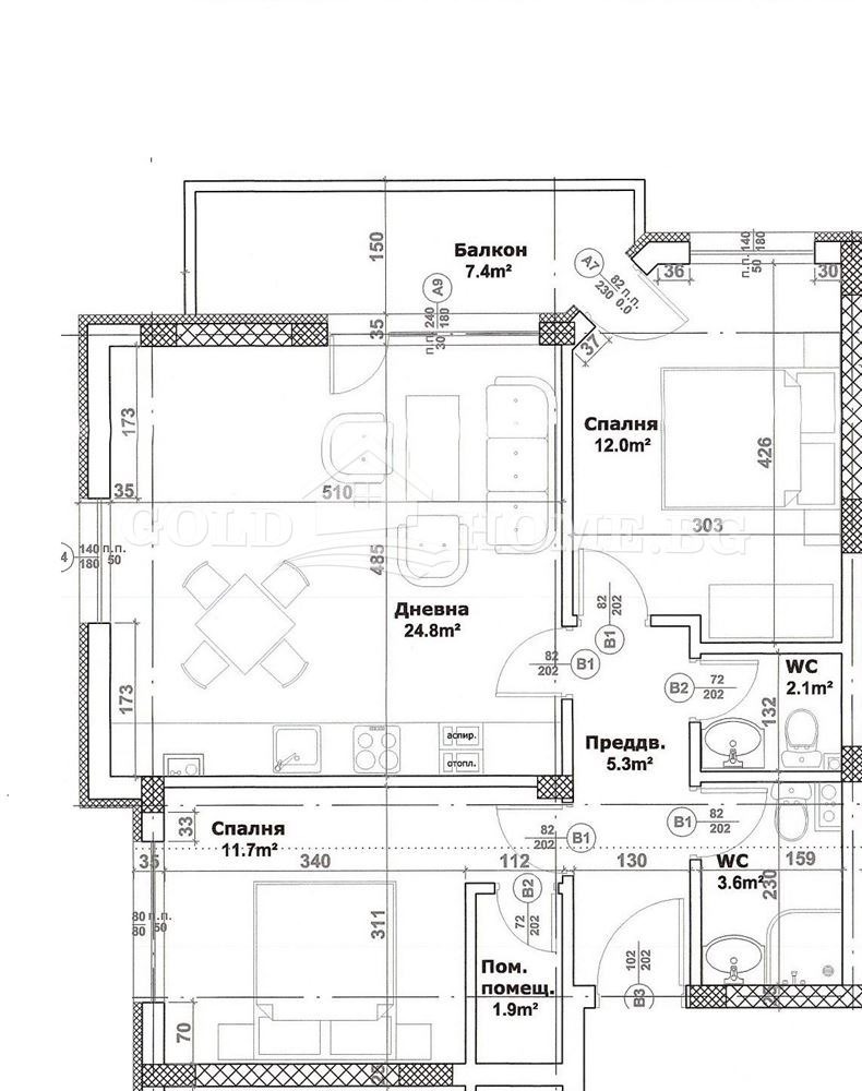 Продава 3-СТАЕН, гр. Пловдив, Остромила, снимка 1 - Aпартаменти - 47376283