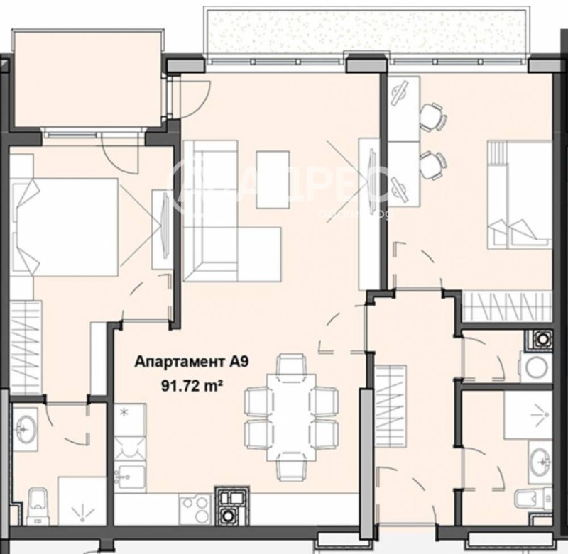 Продава  3-стаен град София , Кръстова вада , 106 кв.м | 33580001 - изображение [4]