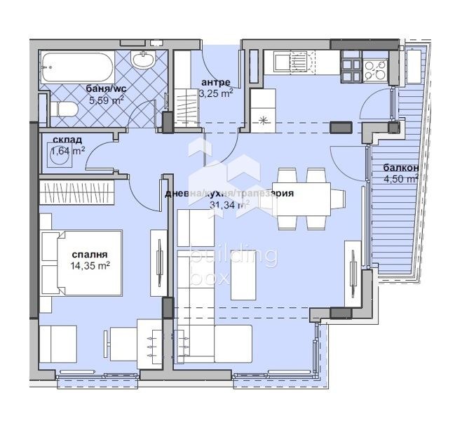 Продава  2-стаен, град София, Люлин 6 •  134 276 EUR • ID 63988098 — holmes.bg - [1] 
