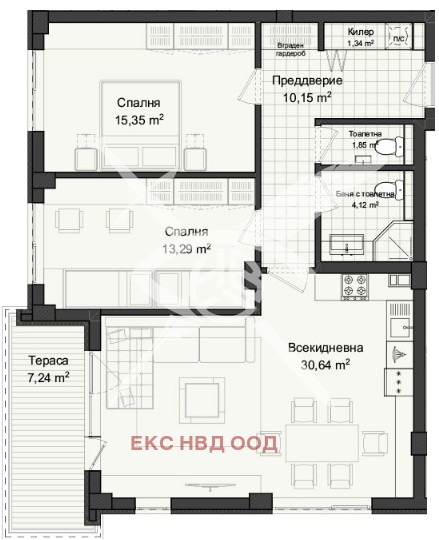 Продава  3-стаен град Пловдив , Кършияка , 122 кв.м | 54445412