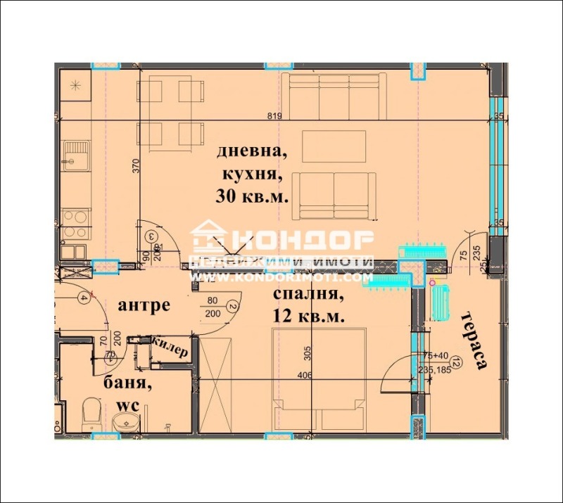 For Sale  1 bedroom Plovdiv , Hristo Smirnenski , 76 sq.m | 10799194 - image [10]