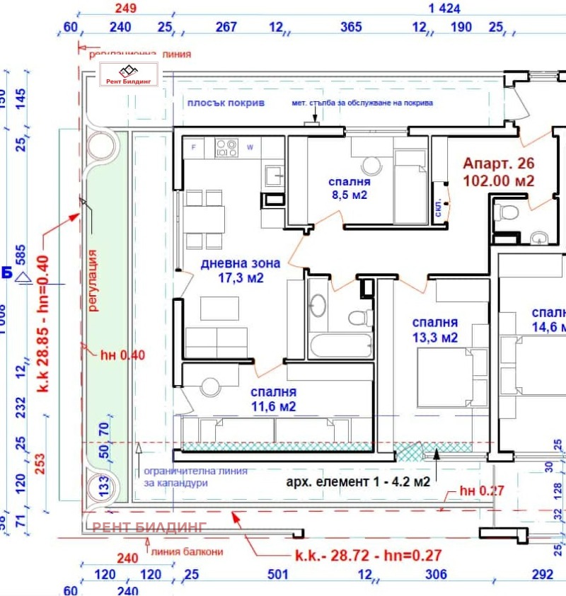 Na prodej  3+ ložnice Burgas , Centar , 117 m2 | 47437222 - obraz [10]