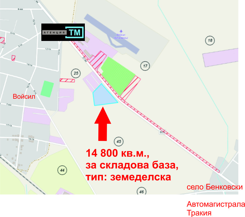 In vendita  Complotto regione Plovdiv , Benkovski , 14800 mq | 77684503