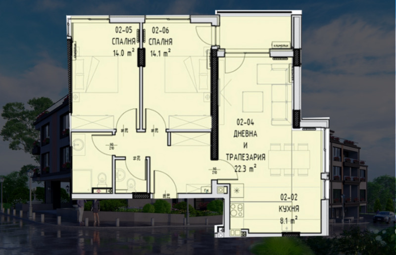 Продава 3-СТАЕН в град София, Малинова долина - 114 кв.м / 240 282 € » 469 950.74 лв., МУЛТИБИЛДИНГ ПРОПЪРТИ