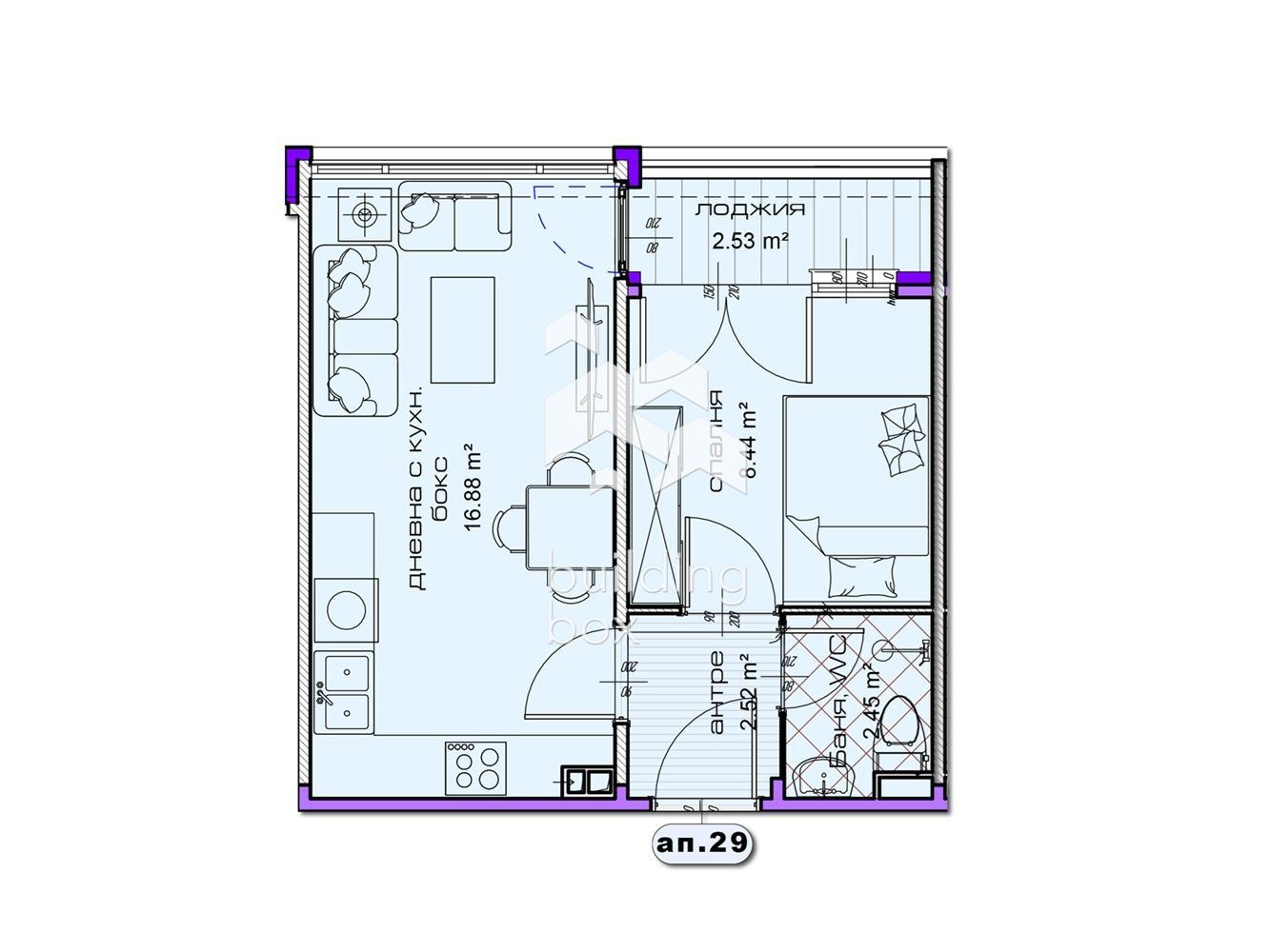 Продава 2-СТАЕН, гр. Шумен, Добруджански, снимка 2 - Апартаменти - 55044470