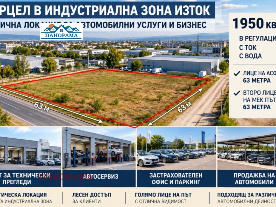 Продава ПАРЦЕЛ, гр. Пловдив, Индустриална зона - Изток