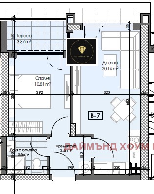 Till salu  1 sovrum Plovdiv , Gagarin , 61 kvm | 64137751 - bild [2]