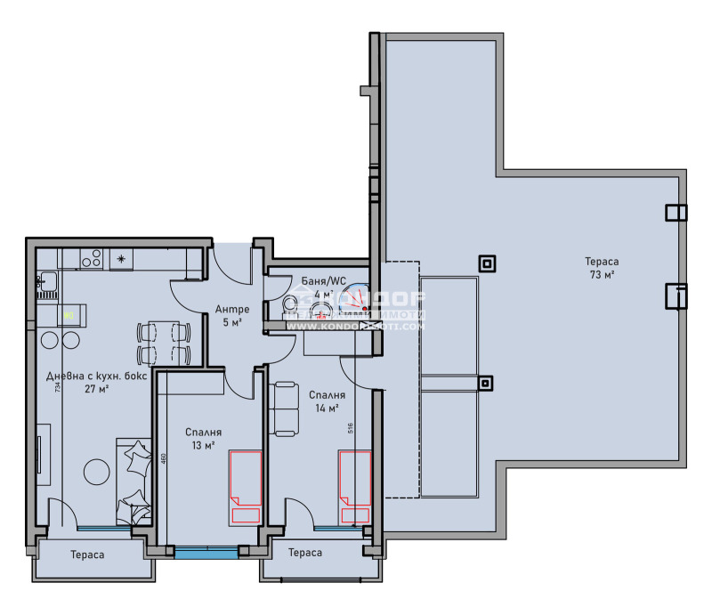 En venta  2 dormitorios Plovdiv , Tsentar , 189 metros cuadrados | 99179737 - imagen [2]