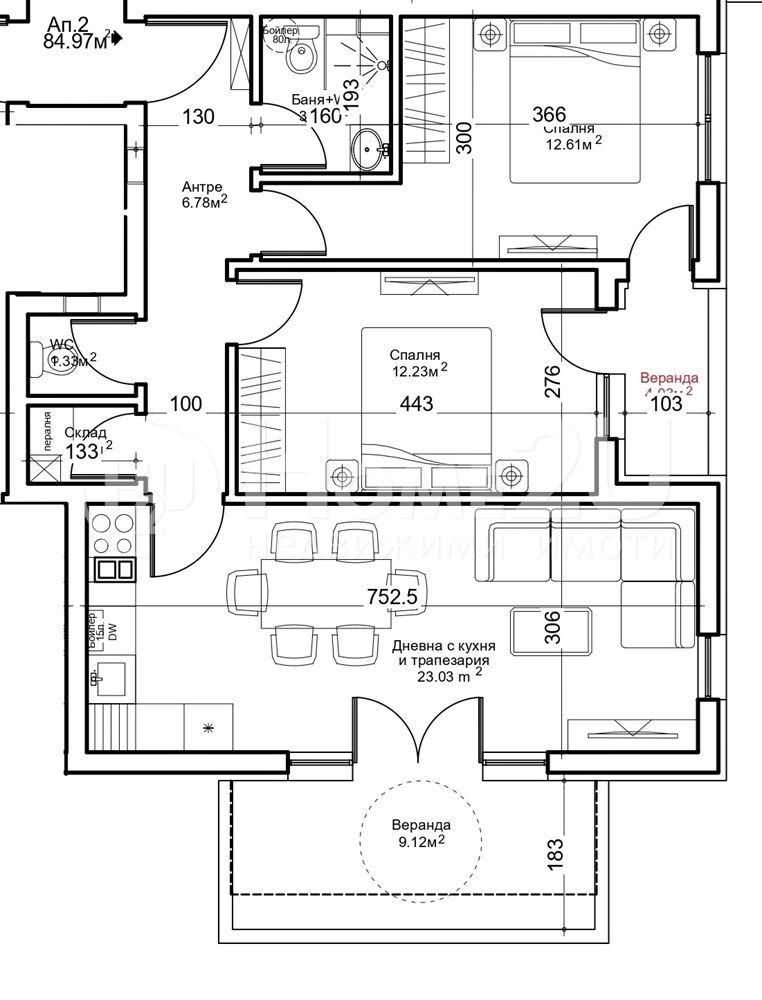 Продава  3-стаен град Варна , к.к. Св.Св. Константин и Елена , 94 кв.м | 40380312 - изображение [2]