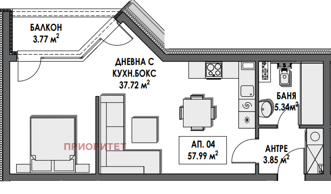 Zu verkaufen  1 Schlafzimmer Sofia , Studentski grad , 70 qm | 38851975 - Bild [2]