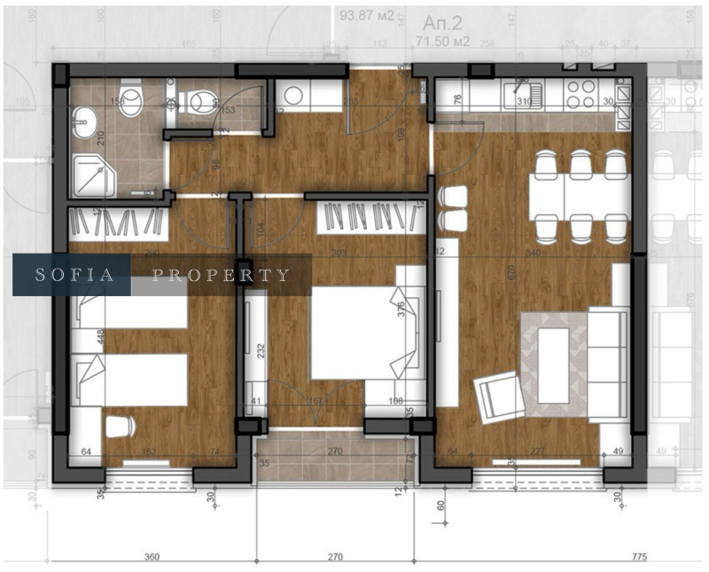 Продава  3-стаен, град София, Левски В •  161 300 EUR • ID 80808380 — holmes.bg - [1] 