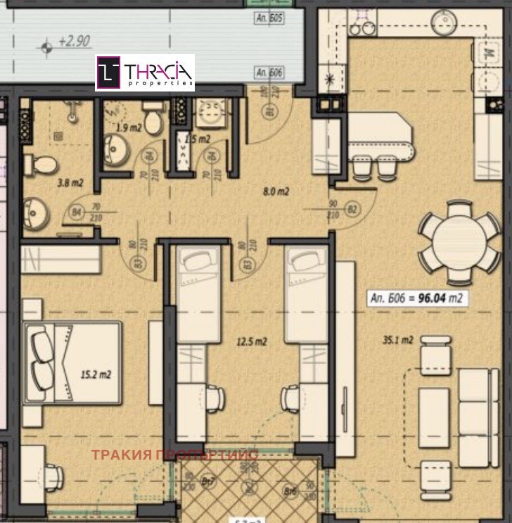 In vendita  2 camere da letto Sofia , Malinova dolina , 115 mq | 57356633 - Immagine [3]