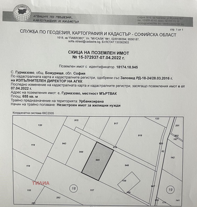 Продава ПАРЦЕЛ, гр. Божурище, област София област, снимка 4 - Парцели - 52500059