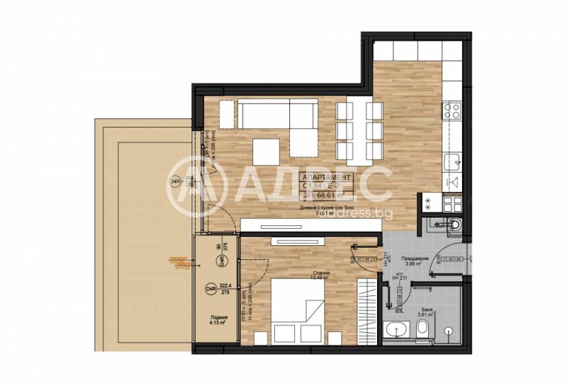 Na prodej  1 ložnice Sofia , Bojana , 87 m2 | 63171233 - obraz [4]