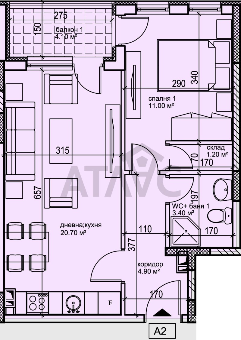 Til salg  1 soveværelse Plovdiv , Karshiyaka , 63 kvm | 85838806 - billede [12]