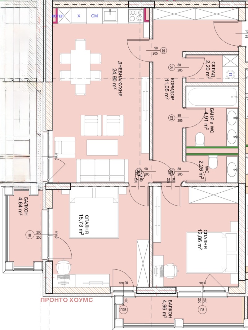 Продава 3-СТАЕН, гр. София, Малинова долина, снимка 2 - Апартаменти - 53321868