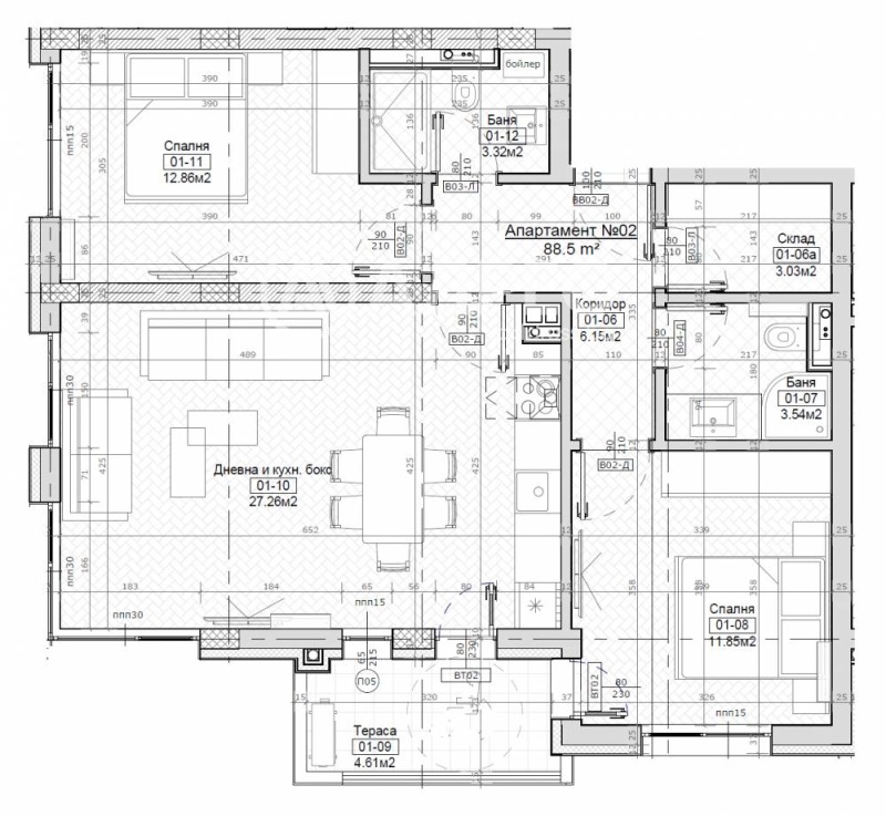 Продава 3-СТАЕН, гр. София, област София-град, снимка 2 - Апартаменти - 53603237