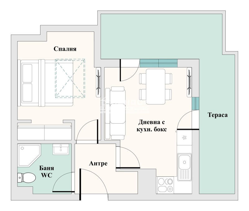 Na sprzedaż  1 sypialnia Plowdiw , Wastaniczeski , 65 mkw | 55674390 - obraz [3]