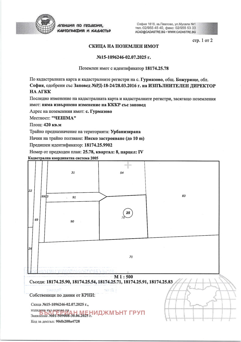 Myytävänä  Juoni Sofian alue , Gurmazovo , 420 neliömetriä | 34894594 - kuva [2]