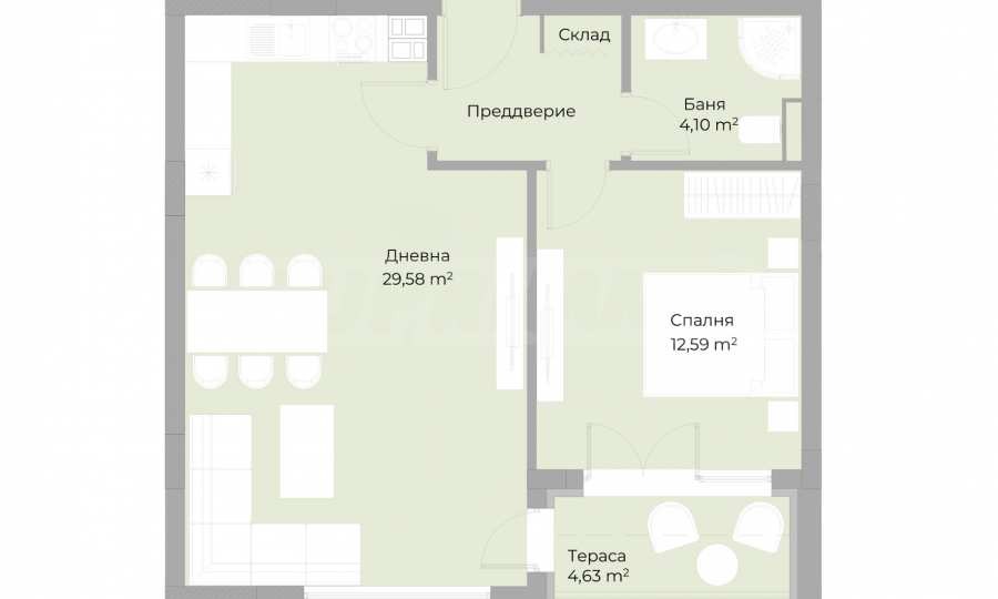 Продава 2-СТАЕН, гр. Пловдив, Христо Смирненски, снимка 3 - Апартаменти - 56214841