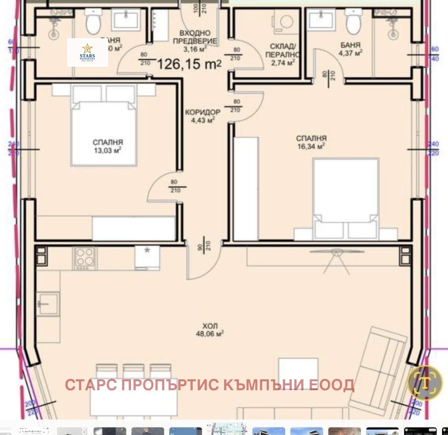 Продава 3-СТАЕН, гр. Варна, Бриз