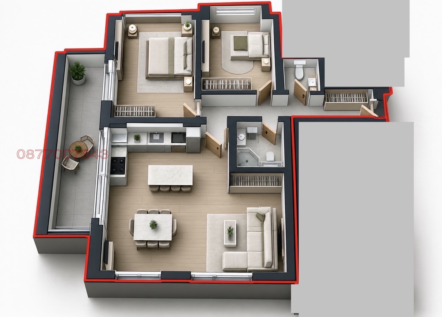 Продава 3-СТАЕН, гр. Хасково, Тракийски, снимка 16 - Апартаменти - 56289636