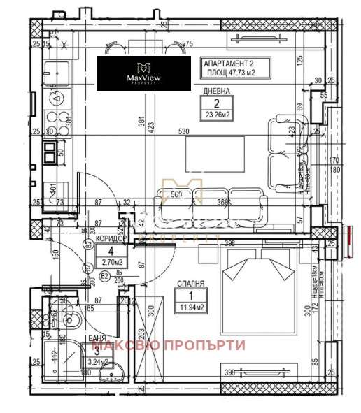 Satılık  1 yatak odası Sofia , Levski , 56 metrekare | 11021337 - görüntü [3]