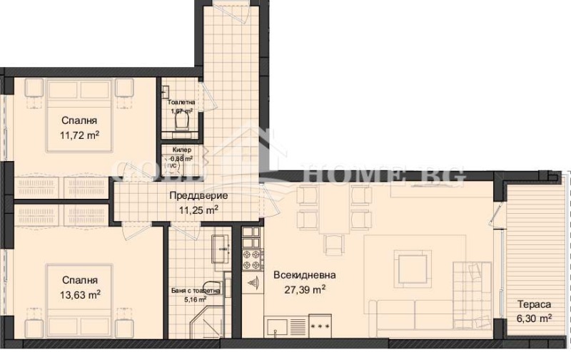 Продава  3-стаен град Пловдив , Гагарин , 92 кв.м | 54252978 - изображение [3]