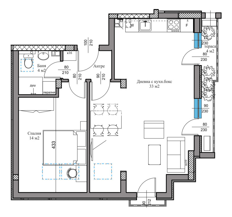 Til salg  1 soveværelse Plovdiv , Tsentralna gara , 81 kvm | 97405532 - billede [15]