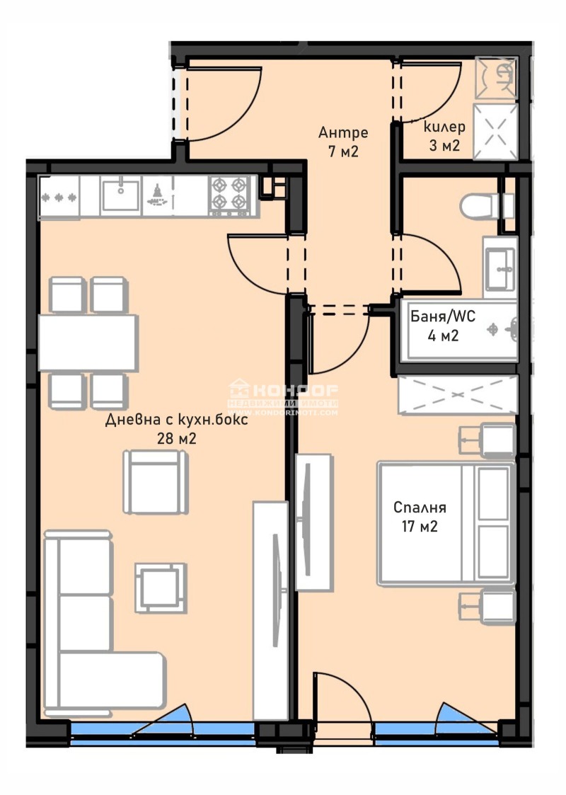Продава 2-СТАЕН, гр. Пловдив, Остромила, снимка 4 - Апартаменти - 52935885