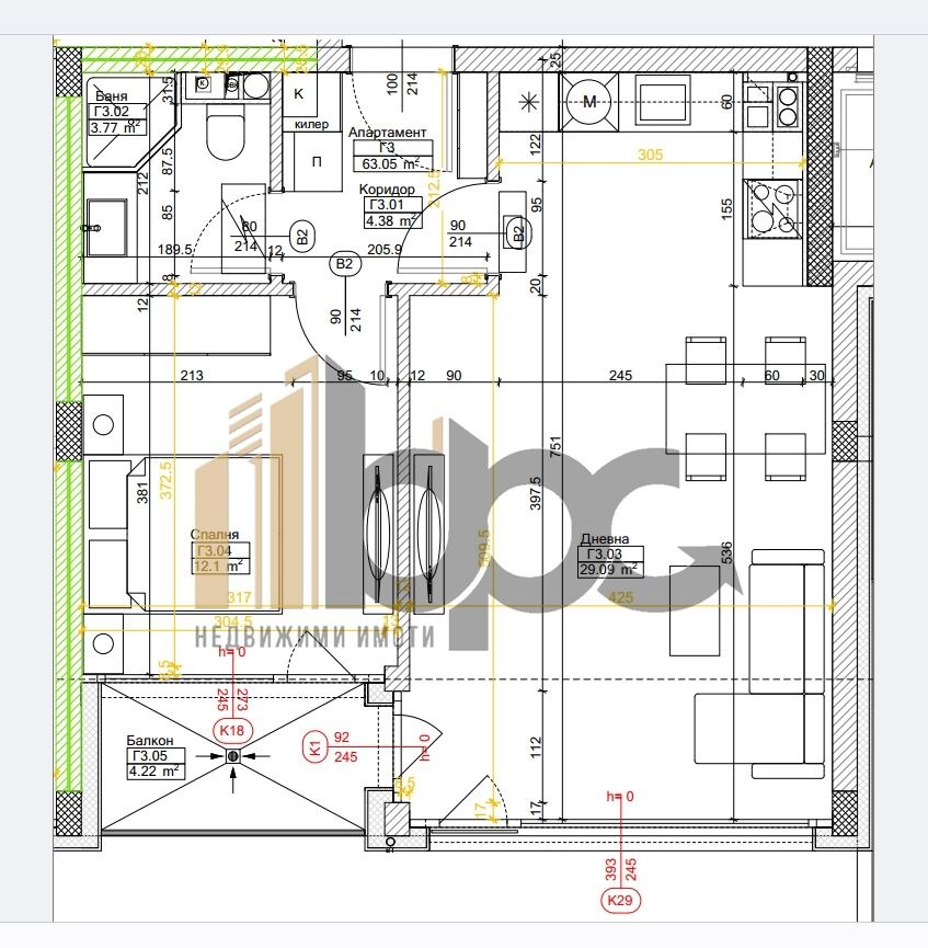 Продава 2-СТАЕН, гр. София, Кръстова вада, снимка 3 - Апартаменти - 56599894