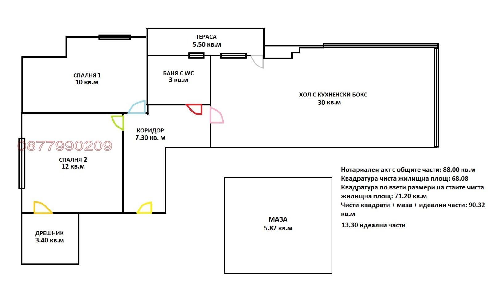 Продава 3-СТАЕН, гр. Варна, Виница, снимка 17 - Апартаменти - 56512851