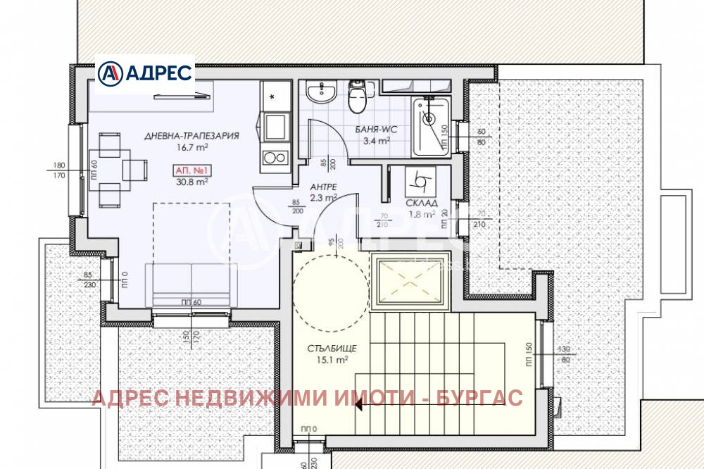 Продава 1-СТАЕН, гр. Несебър, област Бургас, снимка 2 - Апартаменти - 53945374