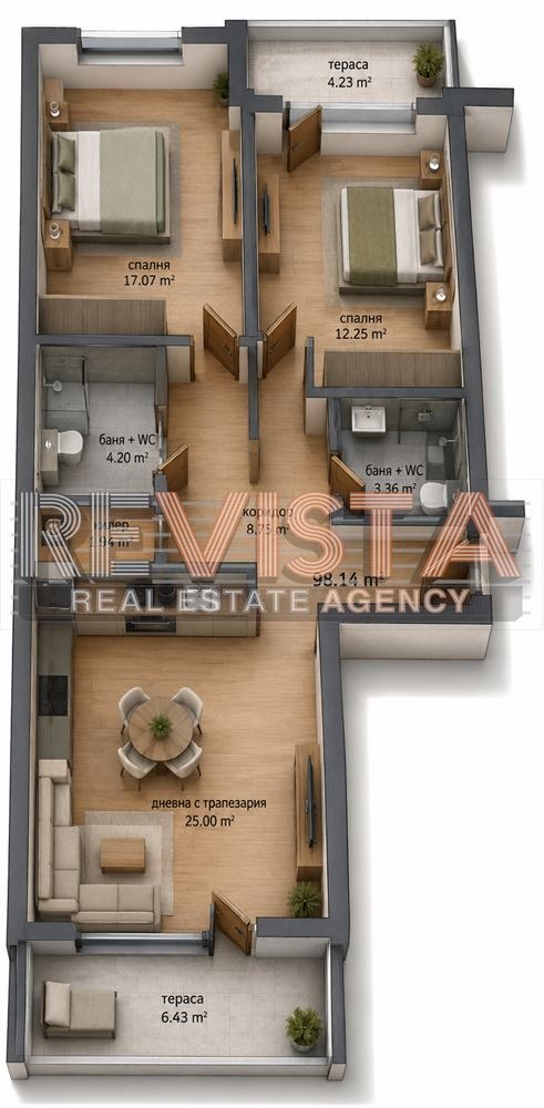 Продава 3-СТАЕН, гр. Пловдив, Христо Смирненски, снимка 2 - Апартаменти - 55324287