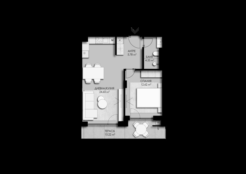 Till salu  1 sovrum Sofia , Dragalevci , 75 kvm | 89159303 - bild [5]