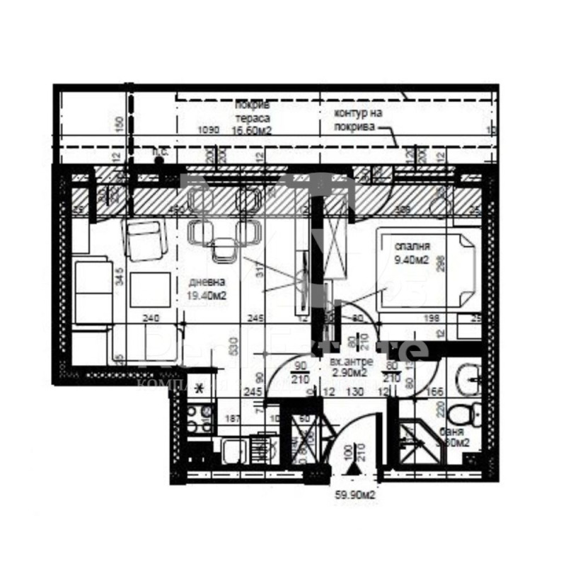 Zu verkaufen  1 Schlafzimmer Plowdiw , Ostromila , 68 qm | 51030921 - Bild [2]