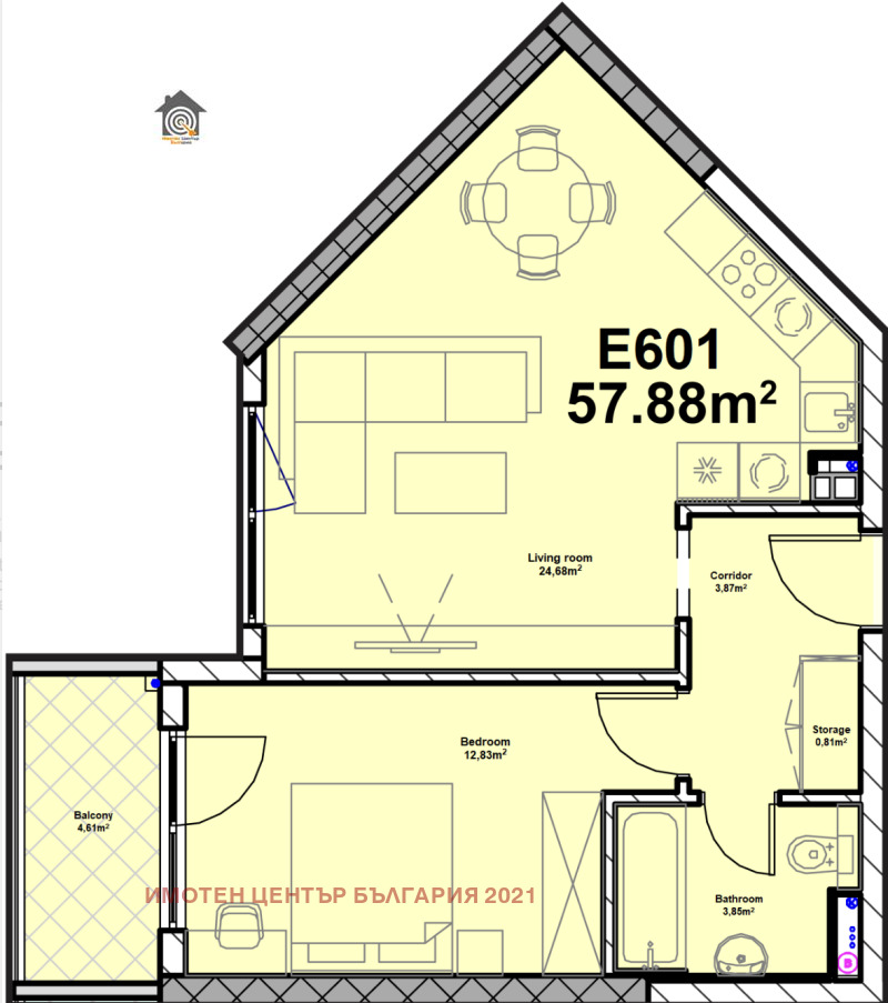 Eladó  1 hálószoba Sofia , Druzsba 1 , 71 négyzetméter | 58924265 - kép [3]