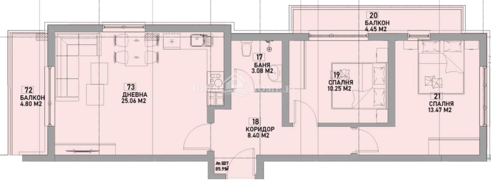 Продава 3-СТАЕН, гр. Пловдив, Южен, снимка 2 - Апартаменти - 53607161