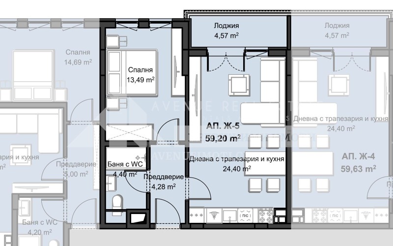 Na sprzedaż  1 sypialnia Plowdiw , Gagarin , 76 mkw | 69444728 - obraz [5]