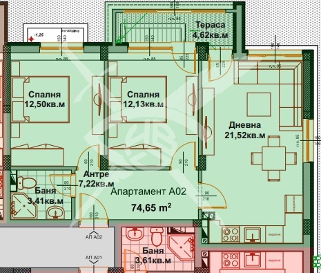 Eladó  2 hálószobás régió Burgasz , Ajtos , 74 négyzetméter | 27836053 - kép [2]