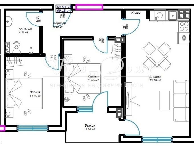 Продава 3-СТАЕН, гр. Варна, Възраждане 3