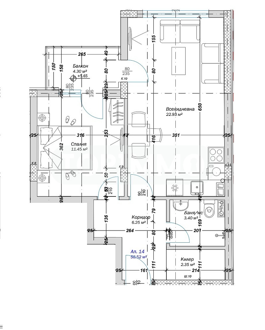 Продава 2-СТАЕН, гр. Варна, Кайсиева градина, снимка 2 - Апартаменти - 53039985