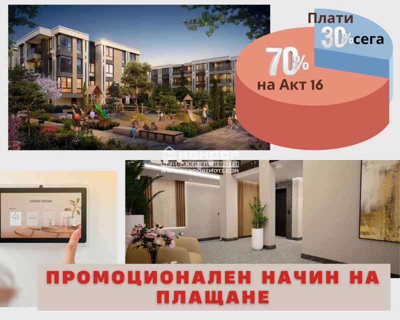 Till salu  1 sovrum Plovdiv , Vastanitjeski , 74 kvm | 73607973