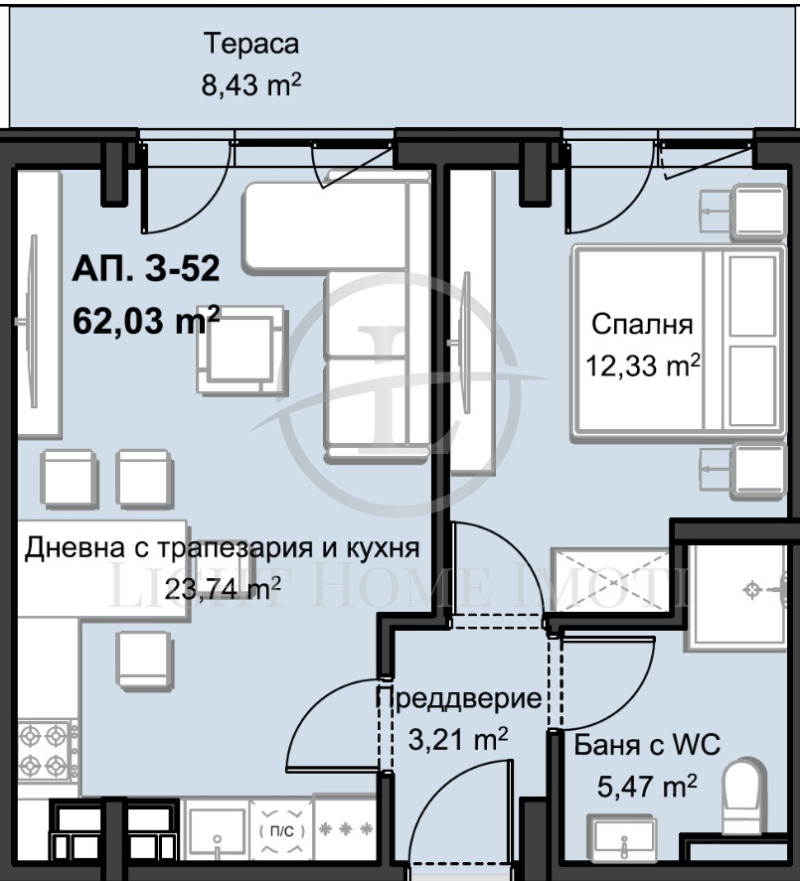 Продава 2-СТАЕН, гр. Пловдив, Христо Смирненски, снимка 3 - Апартаменти - 52052742