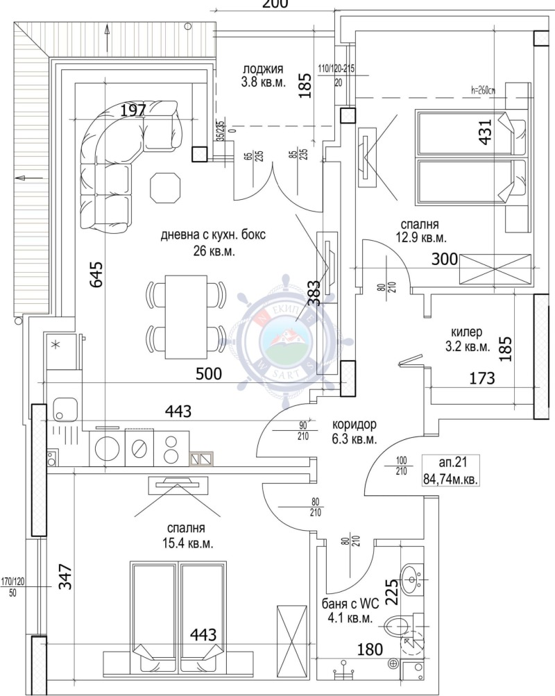 Продава 3-СТАЕН, гр. Варна, Цветен квартал