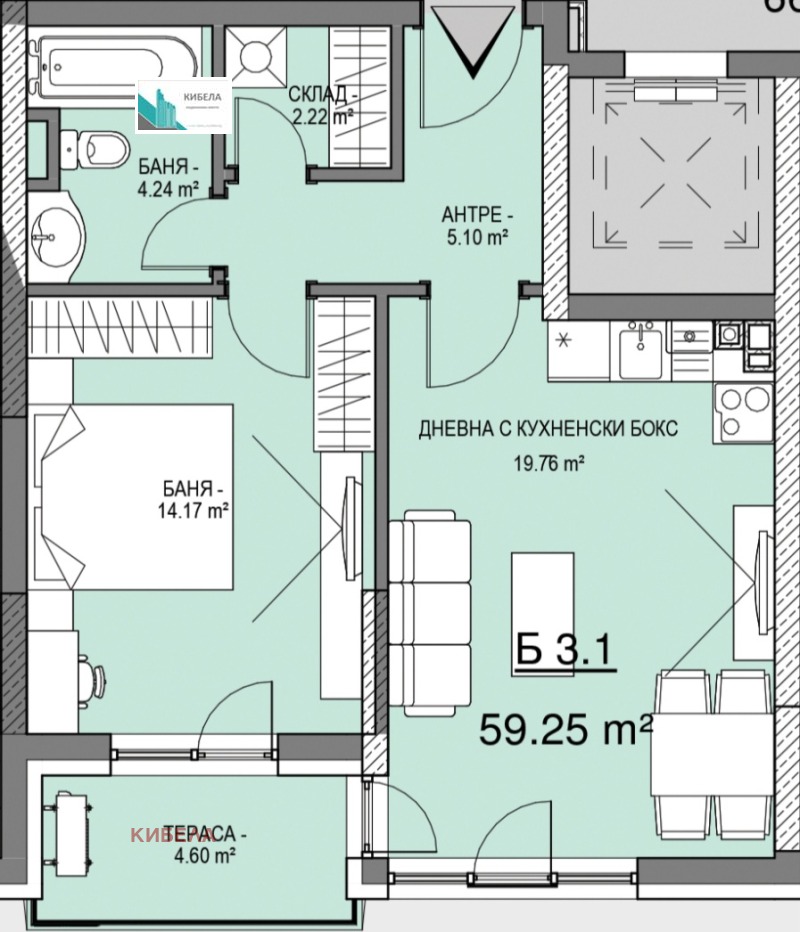 De vânzare  1 dormitor Sofia , Malinova dolina , 68 mp | 59596605