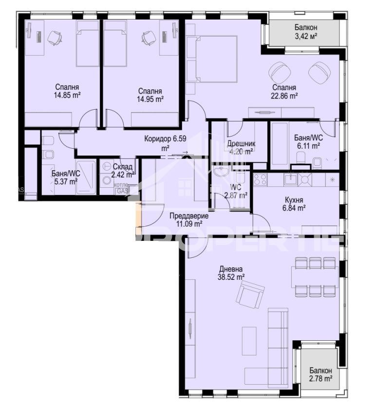 In vendita  3+ camere da letto Sofia , Boiana , 193 mq | 73469545