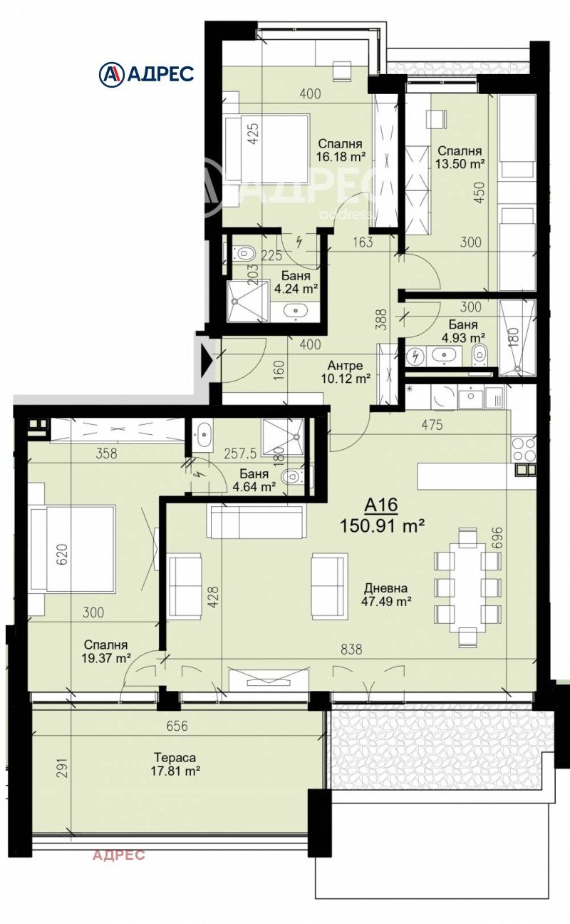 In vendita  3+ camere da letto Varna , Briz , 167 mq | 38970477 - Immagine [4]